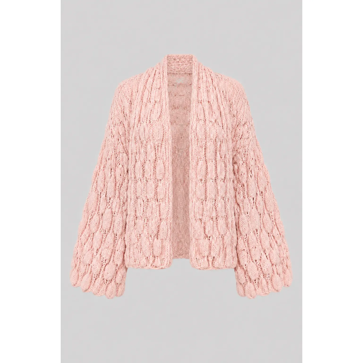 Crop Emma Cotton Jacket in Pale Pink