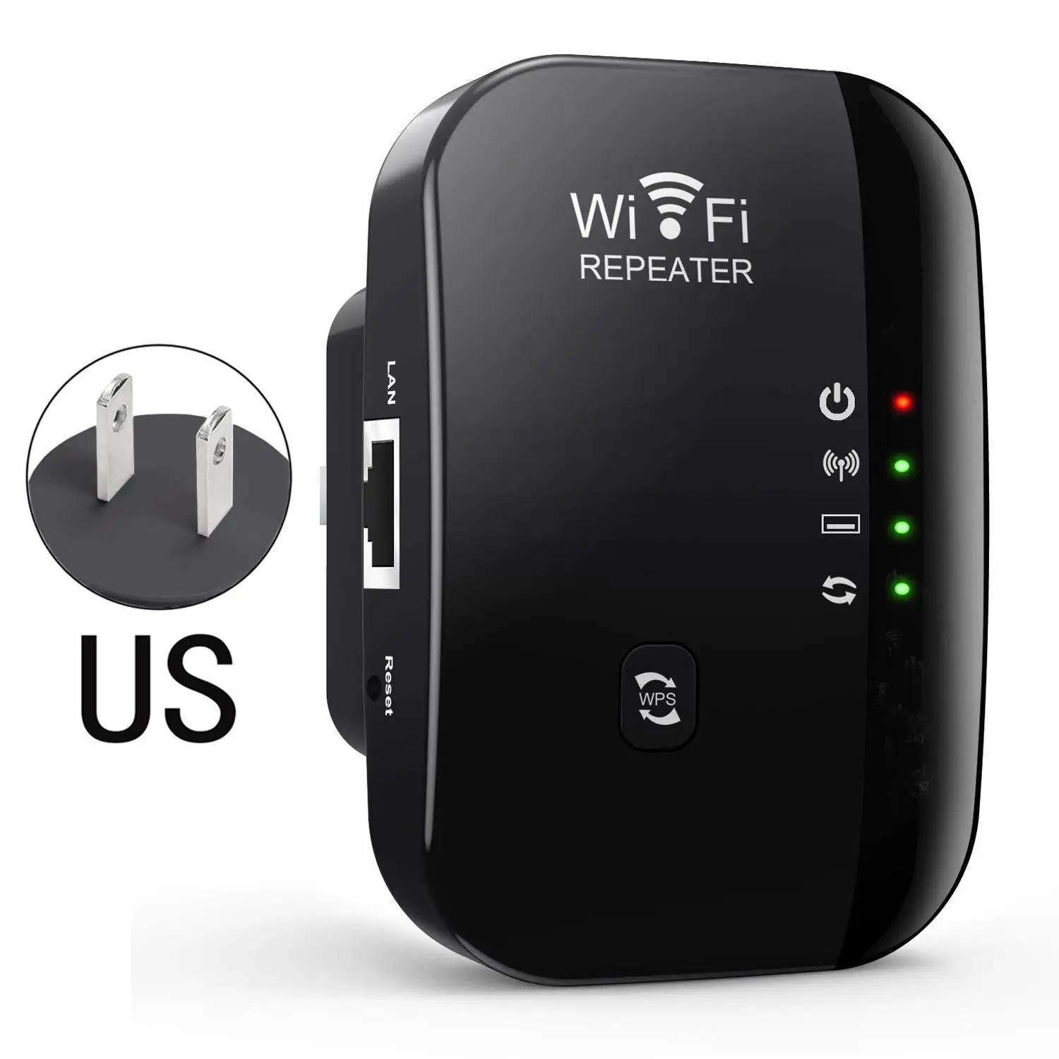 300Mbps WiFi Repeater, 1 Count Signal Amplifier, Enhances Signal and Extends Coverage, Network Components for Home Office