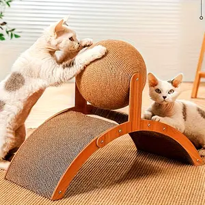 Cat Kitten Scratching Ball Toy 🐱🧶 - Vertical Scratching Post with Durable Woven Paper, Vertical Scratcher, Cat Nail Grinder for Self-Relaxation, Home, Black Friday Deal: Ideal Christmas/New Year Gift 🎁