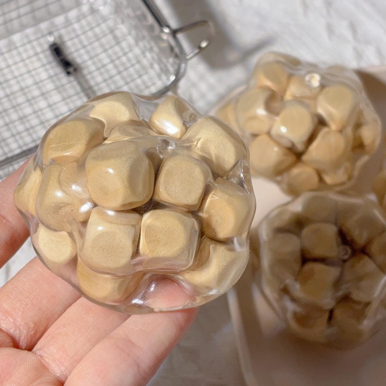 Malleable Stress Relief Ball TPR Material Wooden Block Filled Portable 7 cm Diameter Ergonomic Texture for Anxiety Relief & Sensory Stimulation Malleable Stress Relief Ball TPR Material Wooden Block Filled Portable 7 cm Diameter Ergonomic Texture for Anxiety Relief & Sensory Stimulation