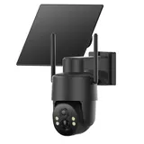 [TechVibes]4G Solar Powered Digital Security Camera with 4MP HD Lens, Color Night Vision, Built-in Cellular Card, Remote Monitoring, IP65 Protection, No WiFi Outdoor Camera for Farm/Home (4G LTE Data Service Requires Activation)