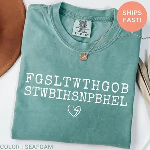 Comfort Colors FGSLTWTHGOB Shirt, For God So Loved John 316 Bible Verse Graphic Shirt, Christian Acronym Shirt, Faith Religious Gift Church Worship Leader Tee