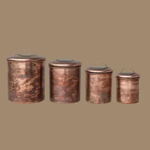 Set of 4 Stainless Steel Canister Set