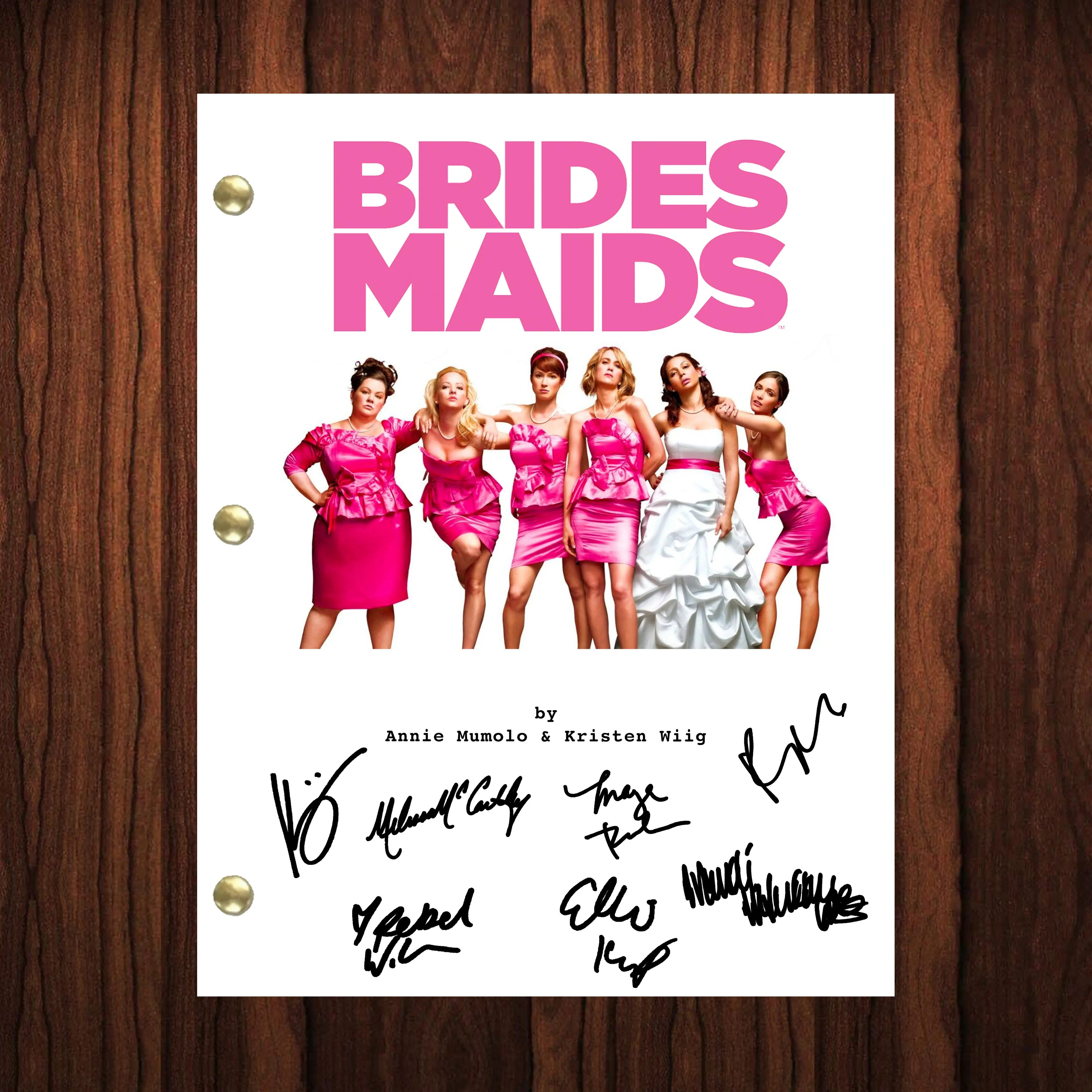 Bridesmaids Signed Autographed Script Full Screenplay Full Script Reprint Kristen Wiig Rose Byrne