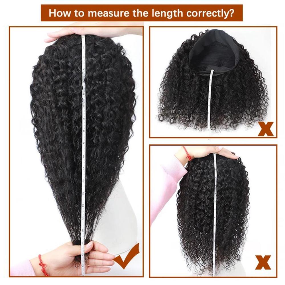 Bling Hair Kinky Curly Headband Wig Human Hair Curly Wigs Real Human Hair Glueless Ready and Go Beginner Friendly 180% Density Elastic Drawstring Headband Wigs for Women SpringStatements