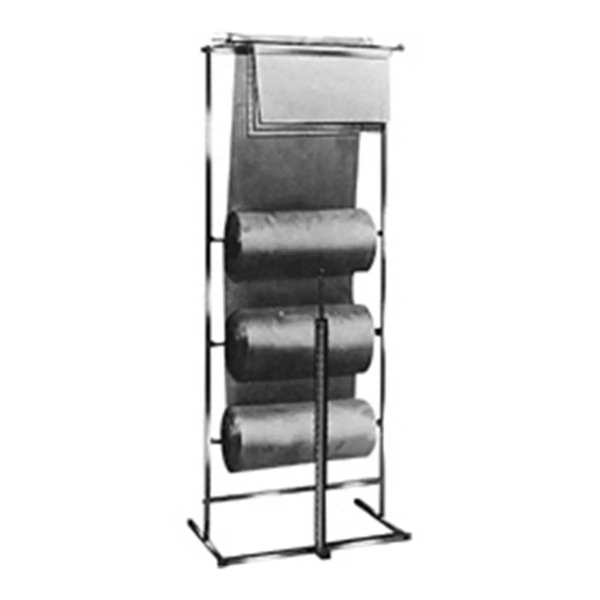 212 MAIN Econoco 3-Roll Polyethylene Horizontal Display Rack - Square Tube Solid Metal Organiser, Adjustable Height Poly Roll Holder, Adjustable Height Display