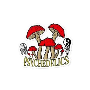 Trippy Sticker - Psychedelic Design, Premium Quality, Trippy Sticker SHROOMS, SPIRITUAL JOURNEY STICKER