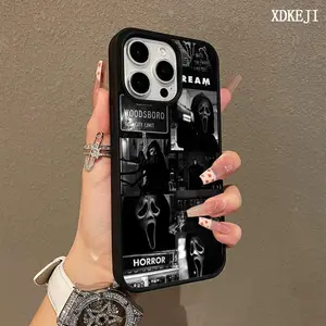 Ghostface's Realm Pattern Premium Magnetic Phone Cases for iPhone 17 Air 16 15 14 Pro Max 13 12 11 Plus Smartphone Shockproof Protection Acrylic Cover Cellphone Protective magsafe magnetic case Resistance Casing