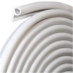 212 MAIN Vinyl Gasket Draft Stopper, Single Roll Weather Seal, 0.5x0.25x17 Ft White V18WH