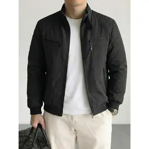 Men's Thermal PU Leather Jacket | Fleece Lined Bomber Jacket with Zipper Pockets | New Autumn & Winter Fashion Outerwear for Daily & Outdoor