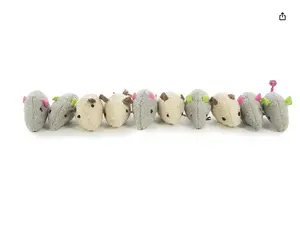 SmartyKat Skitter Critters Value Pack Catnip Cat Toys - Gray/Cream, Set of 10 cool stuff
