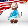Jesus Plush Toy, 10 inch, Soft and Cuddly Stuffed Toy for Kids and Adults, Lovely Plush Gift, Religious Thanksgiving Christmas Christian Baptism Gifts, Christmas Decorations, My first addiction toys, Stuffed toys for Adults, Thanksgiving Christmas gift