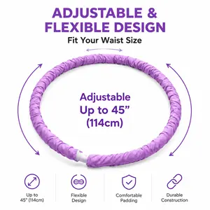 Gentle Fitness Hula Hoop, Low Impact Full Body Workout Hoop for Weight Management and Daily Exercise