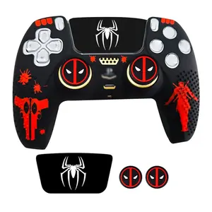 Ps5 Superhero Theme Controller Case, Bottom Hole Design, Base Charging Compatible, Perfect Gift Choice, Gaming Accessory
