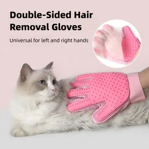 New Dual-Sided Grooming Glove - Massage, Cleaning, and Hair Removal Glove for Bathing, Grooming, and Pet Caressing