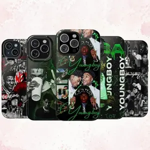 YoungBoy Phone Case HipHop NBA Compatible with iPhone 17, 16, 15, 14, 13, 12, 11, X & Galaxy.