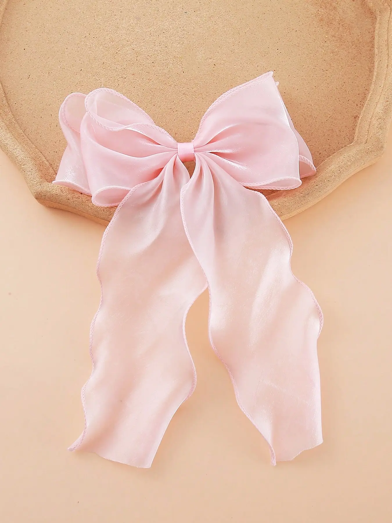 Ladies' Sweet Bow Hair Clip, Cute Bow, Exquisite Fine Sparkling Ruffled Bow, Suitable for Holiday Travel, Mother's Day Gifts, Parties, Weddings, Daily Casual Hair Accessories, Hair Decor, Super Cute Clips
