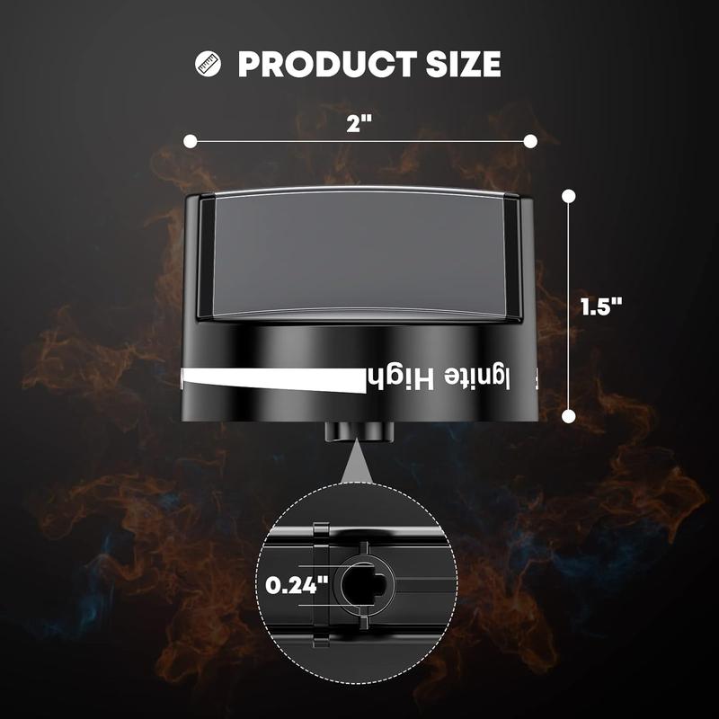 4 Packs Upgraded W10339442 Gas Stove Knobs, Cooktop Surface Burner Control Knobs Replacements, Compatible with Whirlpool Gas Range/Stove/Oven, Replaces WPW10339442 PS11753188 ect