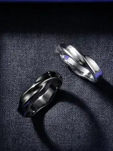 2-piece Set Mobius Titanium Steel Rings, Ins Trendy and Niche Design, Personalized Couple Rings with Luxury and Sophistication #Couple Jewelry / Colorfast / Hypoallergenic / Couple / Festival / Party / Ideal Gift