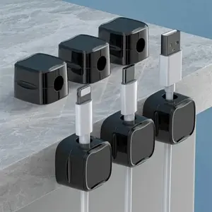 6 Piece Magnetic Cable Clips Set, Adjustable Non-Slip Wire Organizers, Cord Organizer for Neat Desk Car Home Use, Durable Office Organization Solution, Desk Accessories