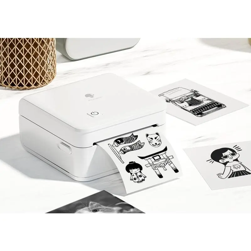 M02 Pro English-White (comes with 1 roll of paper 