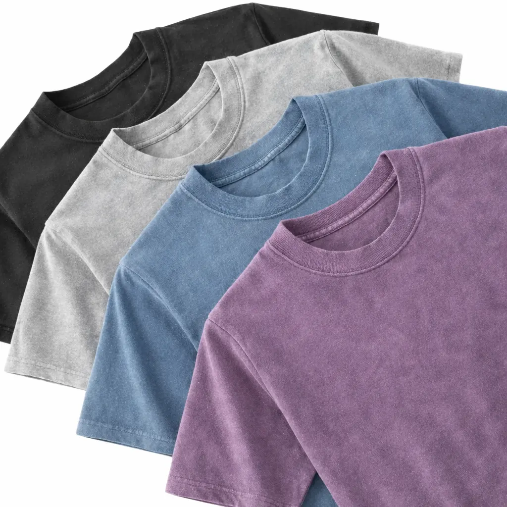MUSDRE Women's 4-Pack Vintage Minimalist Baggy Loose Fit Washed Cotton Plain Round Neck Short-Sleeve T-Shirts - Women's Tops for Workout, Casual Wear