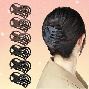 6 Pack Women's Extra Large Flat Claw Hair Clips - Heavy Duty Alligator Clips with Wide Teeth Grip, Non-Slip Grip for Thick/Long/Heavy Hair - Heavy Duty Hair Clips for Braids, Buns, Updos, Ponytails, Ideal for Everyday, Formal, Sports Events