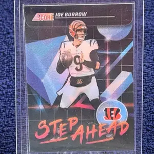 Score Joe Burrow Step Ahead Trading Card - Cincinnati Bengals QB #9 - Official NFL Collectible