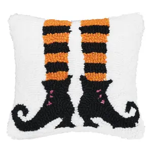 C&F Home 8" x 8" Witch Feet Hooked Throw Pillow