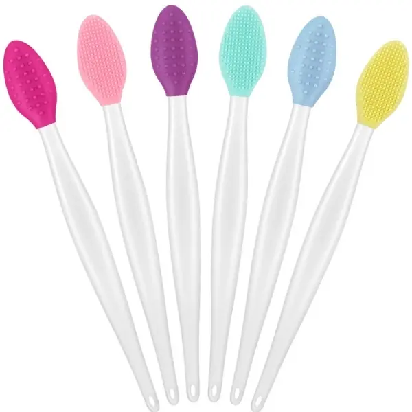 Real Blew Cosmetics Viral Exfoliating Lip Scrub Cosmetic Brush - Single Item, Gentle Buffing, Smoothing, Quick Skin Brightening, 6 Vibrant Hues, Face, Soft, Dry Skin, Effective, Nose, Six Vibrant Hues