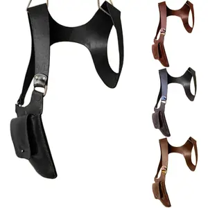 Hidden Underarm Shoulder Bag, Anti-Theft Shoulder Bag Wallet, Multipurpose Shoulder Bag, Tactical Armpit PU Holster Bag Concealed Carrying Belt Belt Pocket Holder Side Pouch Crossbody Fanny Pack