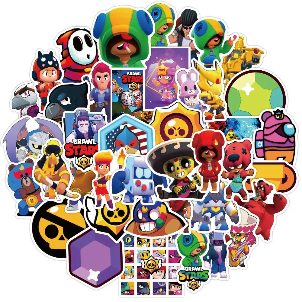 10/30/50PCS Brawl Stars Anime Stickers Kawaii Sticker Laptop Suitcase Skateboard Guitar Phone Cartoon Kid Gift Toys