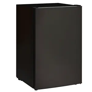 4.5 Cu.Ft Mini Fridge with Freezer – Single Door Refrigerator with Wheels, Adjustable Thermostat (6 Settings), Reversible Door & Removable Shelves. Whisper-Quiet (40dB). For Bedroom, Dorm, Office or RV. Black