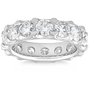 5 Ct Lab Grown Diamond Eternity Ring in 14k White, Yellow, or Rose Gold