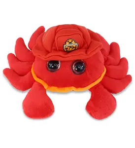 PLUSH FIREMAN - BIG EYE 6" PLUSH - RED CRAB