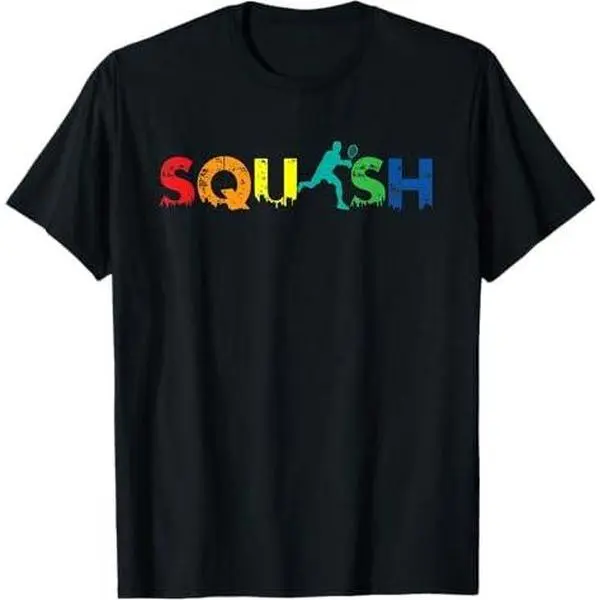 Squash Player Indoor Tennis Court Racket Ball Sports Match T-Shirt