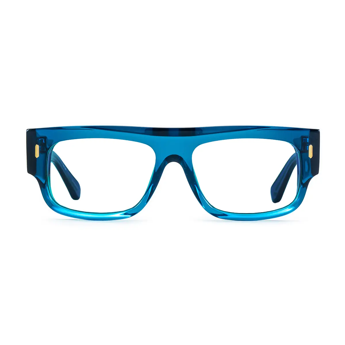 Infinit Glasgow Eco Briller Rectangle Eyeglasses, Translucent Blue