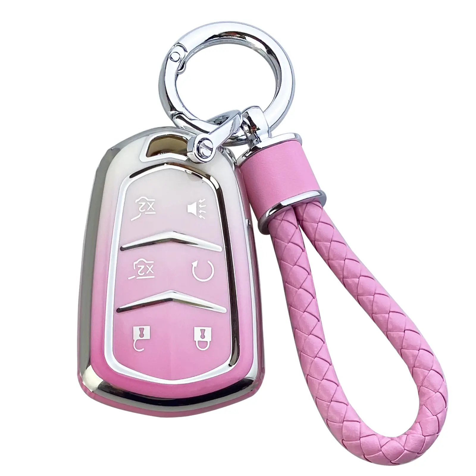 Premium Car Key Fob Cover Case - Key Holder & Car Accessory Protector Compatible with Cadillac Escalade, ESV, CTS, XTS, ATS, STS, XT4, XT5, CT6, SRX, Car Key Holder, Car Accessories