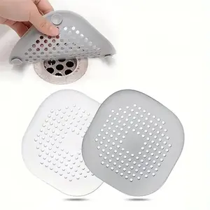 2-Piece Sink Drain Hair Filter Set, Silicone Kitchen Odor Eliminator, Bathroom Shower Filter, Hair Catcher for Drains