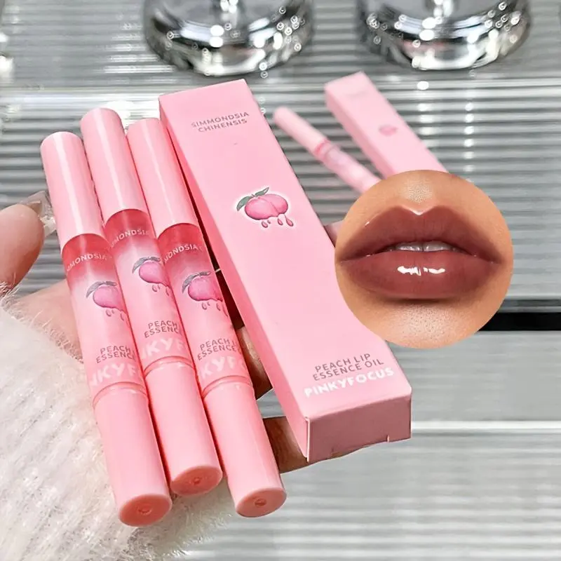 Nourishing And Repairing Lip Balm, Lip Mask, And Lip Gloss with Peach • Lip Serum Hydration And Moisture, Preventing Dryness • A Must-Have Autumn And Winter to Achieve Plump, Dewy, And Glossy Lips