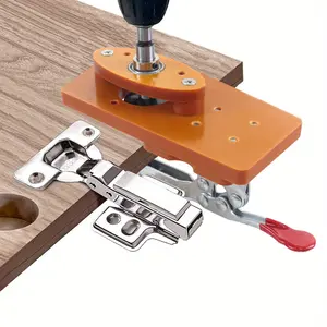35mm Concealed Hinge Drilling Jig Guide Hinge Hole Drilling Guide Carpenter Woodworking Tool Hole Opener Locator for Door Concealed Installation Household Tools
