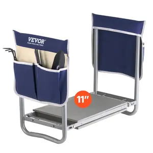 VEVOR Garden Kneeler and Seat, 11 in Wide Kneeling Pad, Heavy Duty Garden Kneeling Stool, Folding Garden Seat with 2 Tool Bags, Relieve Knee & Back Pain, Non-Slip Garden Bench for Women Grandparents