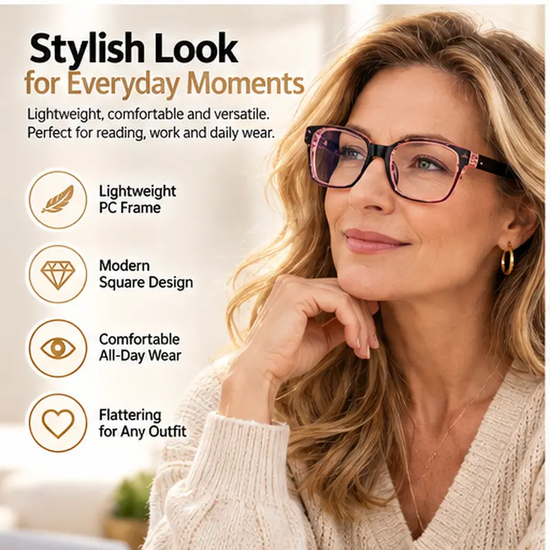 Lightweight reading glasses for computer and everyday use
