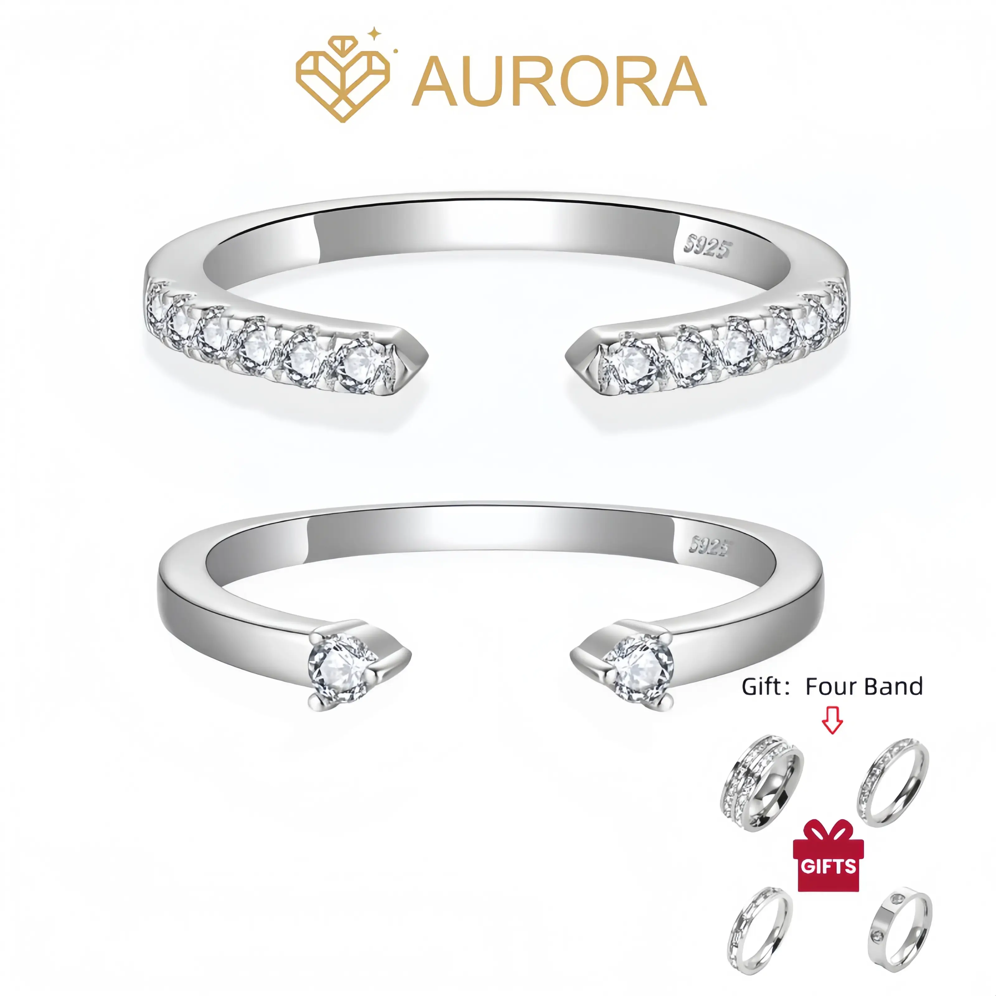 【#98 combo band 】Moissanite Stackable band ring enhancer rings with 925 Sterling Silver Daily Anniversary wedding ring band Synthetic Moissanite