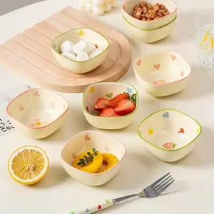 6pcs Set of Ceramic Bowls: Spaghetti, Salad, Dessert, Soup, Fruit, Appetizers, Versatile Kitchenware, Oven, Microwave, Dishwasher Safe