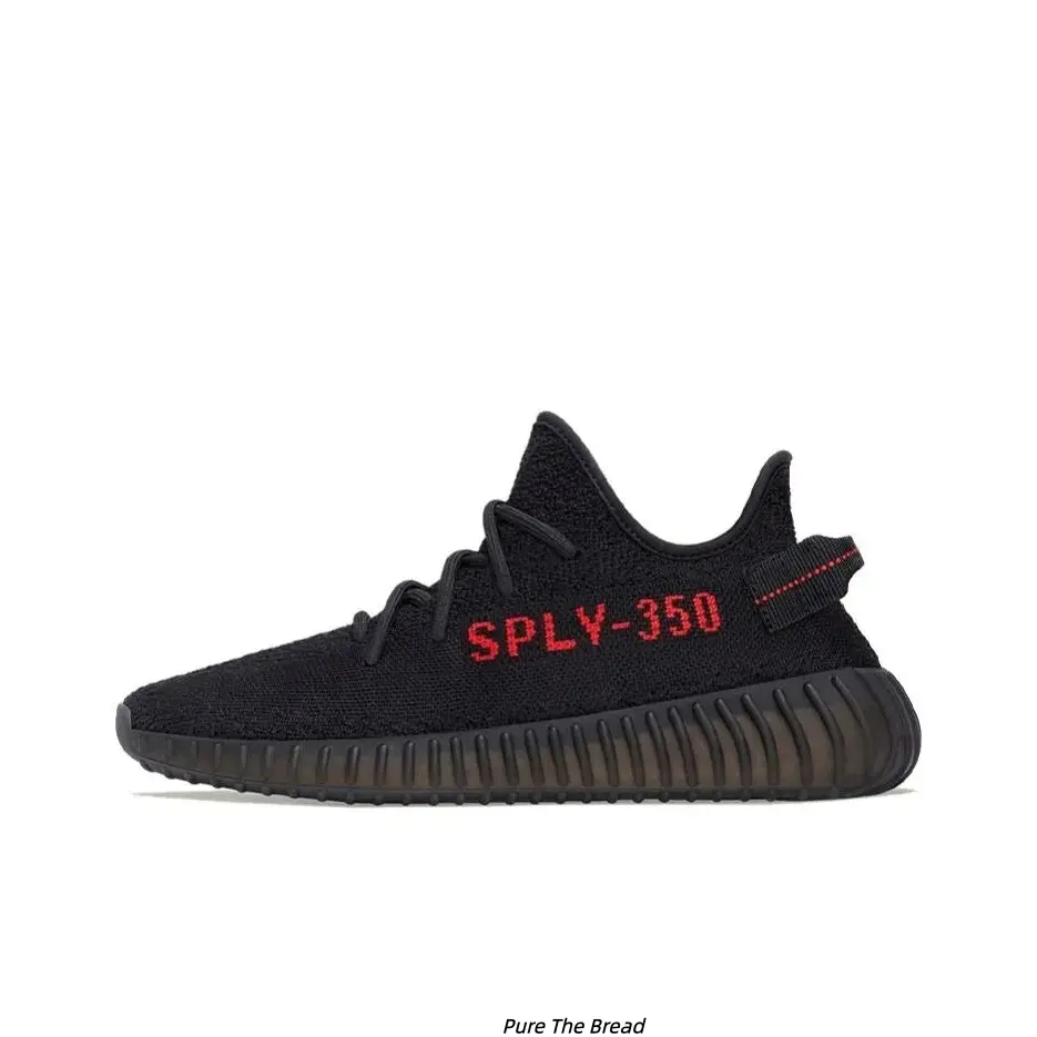 Black Knit Jogging Shoes With Red Graphic Print Ultra Soft Shock Absorbing Translucent Gum Wave Sole Breathable Slip Resistant Casual Walking Trainers Unisex