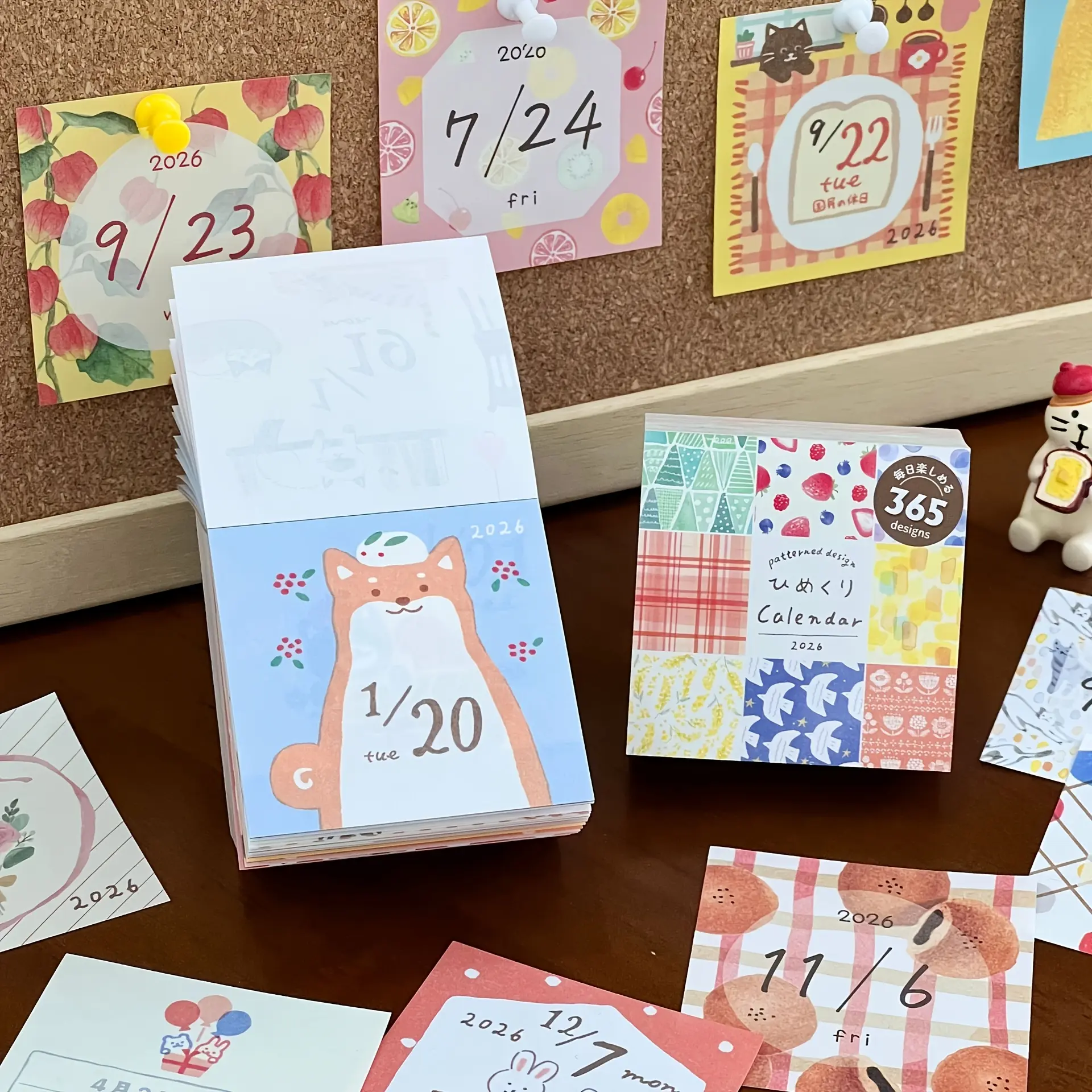 2026 Cute Illustration Planner Notebook - DIY Detachable Notepad, Tear-off Pages, Desktop Display Suitable, Dated 1-January to 12-December 2026, Office Stationery for Daily Use