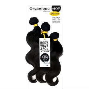 Organique Milky Way Weave Organique Color 1B Body Wave 3Pcs 1B 250g 14"/16"/18" Mastermix One Pack Does It All Guarantee