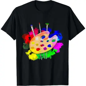Artist Paint Palette And Brushes Art T-Shirt  Graphic tees