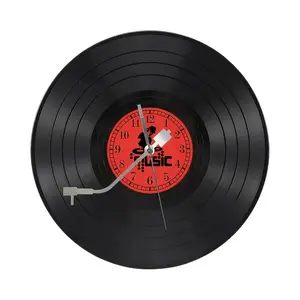 Vinyl record wall clock, with a retro style, suitable for home decoration, wall decoration, hotel decoration, company decoration, festival gifts, birthday gifts, graduation gifts, tabletop ornaments, and art collections.